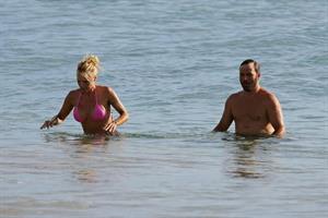 Pamela Anderson Wearing bikini on the beach in Hawaii - August 8, 2013 