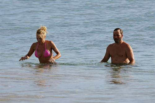 Pamela Anderson Wearing bikini on the beach in Hawaii - August 8, 2013 