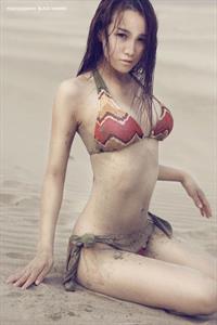 An Rui Tian in a bikini