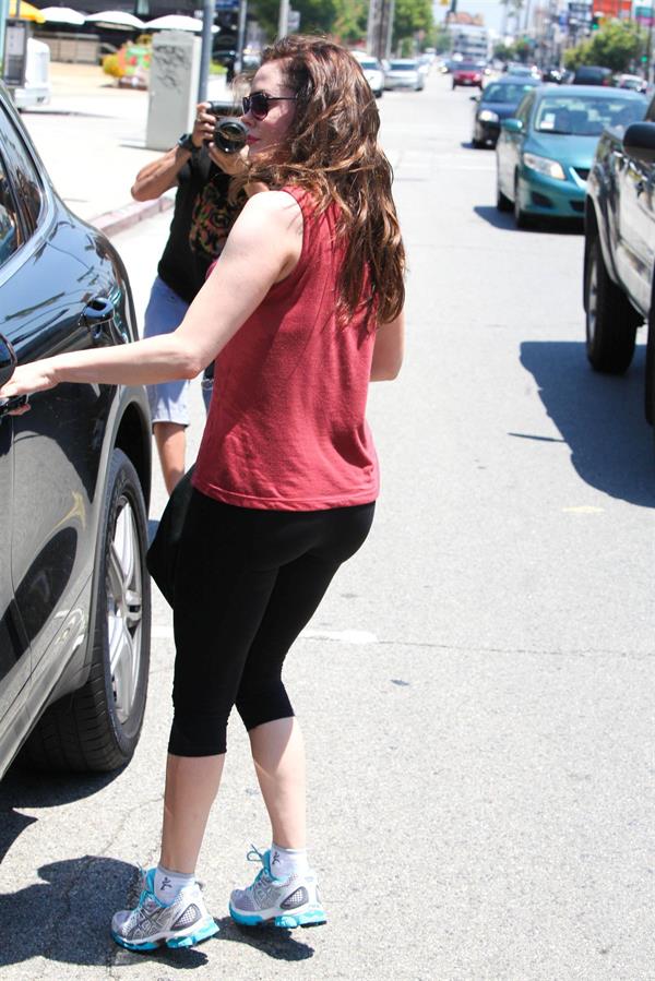 Rose McGowan - Spotted at The Tracey Anderson Gym 29.07.12