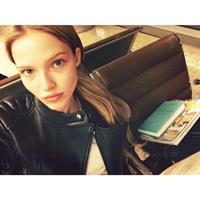 Sasha Luss taking a selfie