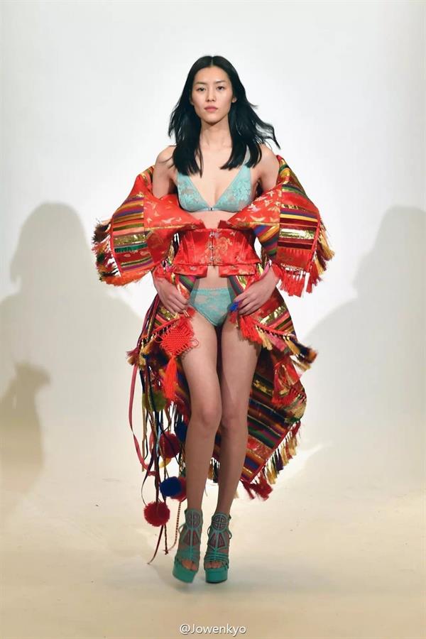 Liu Wen in lingerie