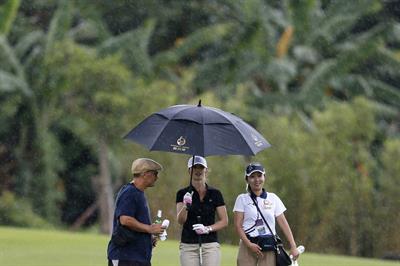 Minka Kelly Mission Hills World Celebrity Pro-Am golf tournament in Haikou - October 20, 2012 