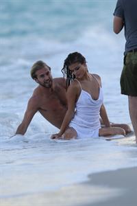 Nina Agdal Photoshoot for Bebe in Miami - November 12, 2013 