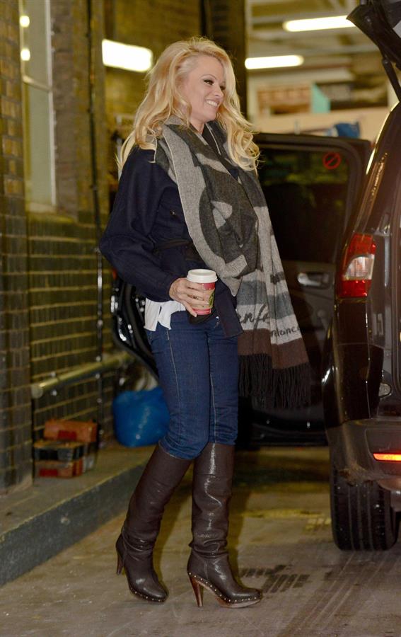 Pamela Anderson At ITV Studios in London 03.01.13 