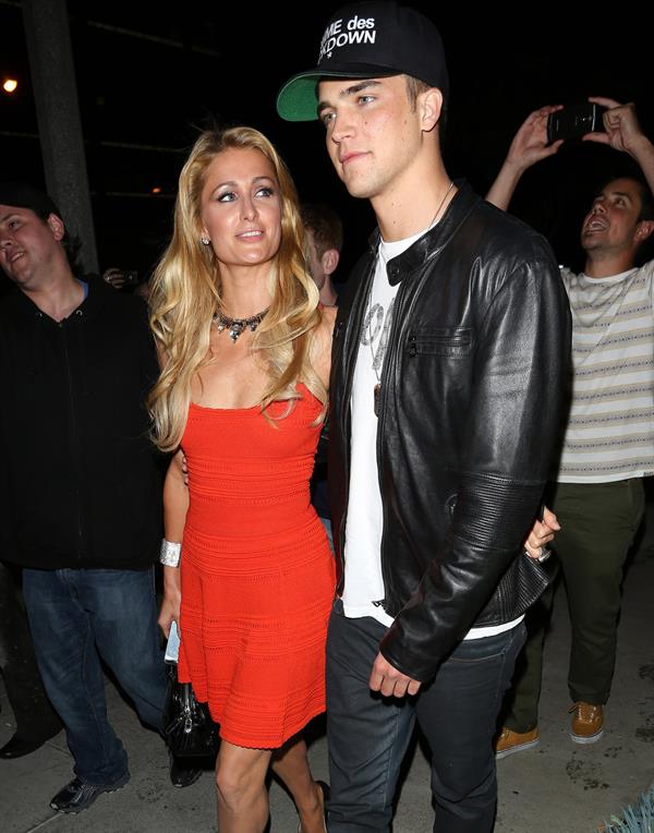 Paris Hilton enjoys a night out with her boyfriend in Beverly Hills on June 6, 2013