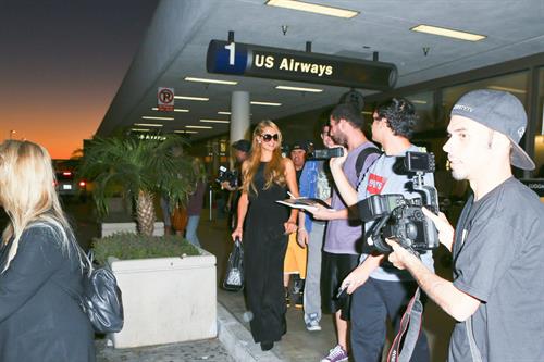 Paris Hilton arrive at LAX Airport 9/30/13