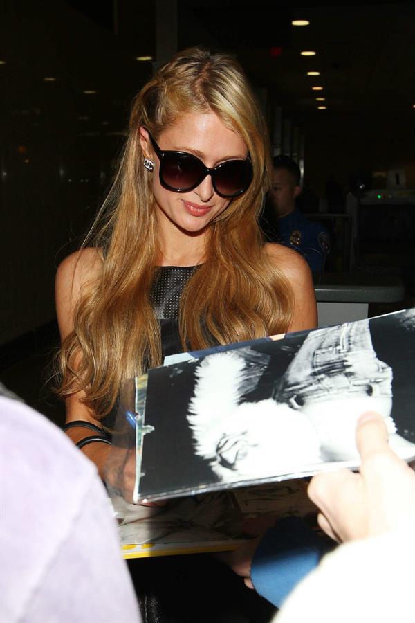 Paris Hilton arrive at LAX Airport 9/30/13