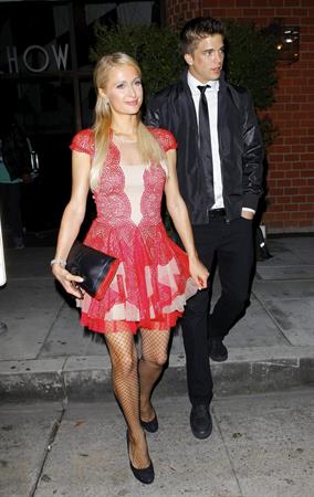 Paris Hilton Christmas dinner at Mr Chow December 15, 2012 