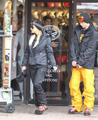 Paris Hilton enjoying a day in the mountains of Aspen December 18, 2012 