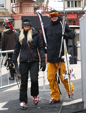 Paris Hilton enjoying a day in the mountains of Aspen December 18, 2012 