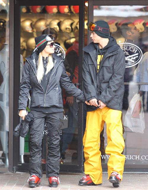 Paris Hilton enjoying a day in the mountains of Aspen December 18, 2012 