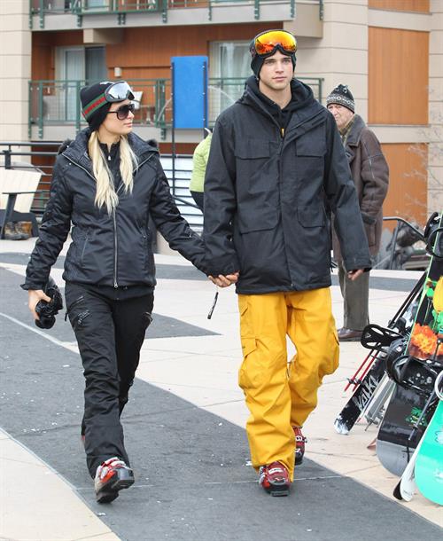 Paris Hilton enjoying a day in the mountains of Aspen December 18, 2012 