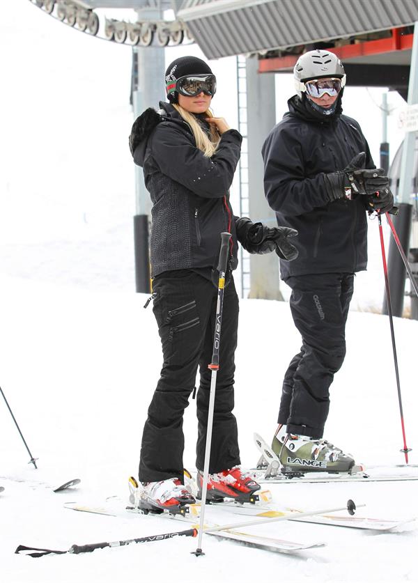 Paris Hilton enjoying a day in the mountains of Aspen December 18, 2012 
