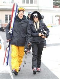 Paris Hilton enjoying a day in the mountains of Aspen December 18, 2012 