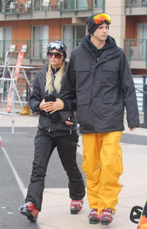Paris Hilton enjoying a day in the mountains of Aspen December 18, 2012 