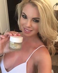 Abby Parece in a bikini taking a selfie