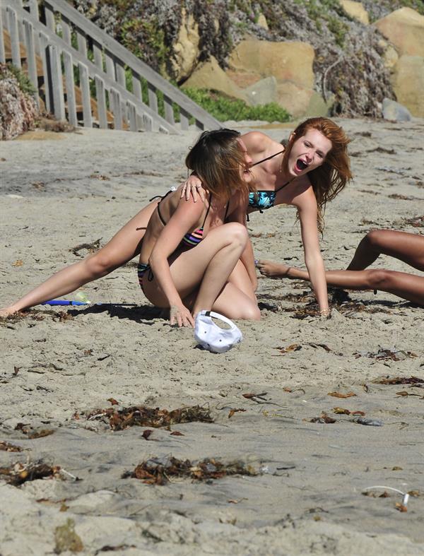 Bella Thorne in a bikini in Malibu on August 18, 2014