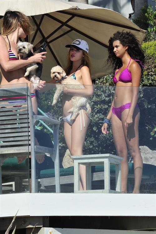 Bella Thorne in a bikini in Malibu on August 18, 2014