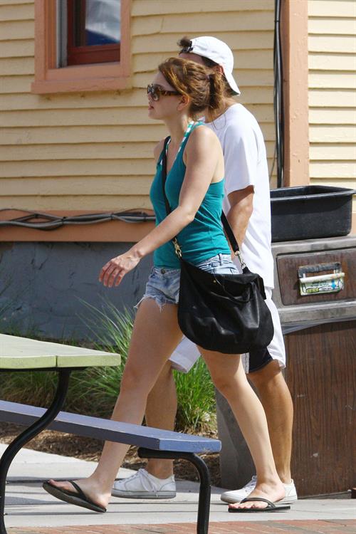 Aimee Teegarden kayaking in Ann Arbor on July 29, 2011 