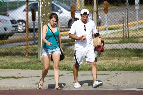 Aimee Teegarden kayaking in Ann Arbor on July 29, 2011 