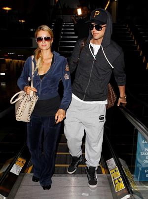 Paris Hilton and River Viiperi holding hands at LA. December 10, 2012 
