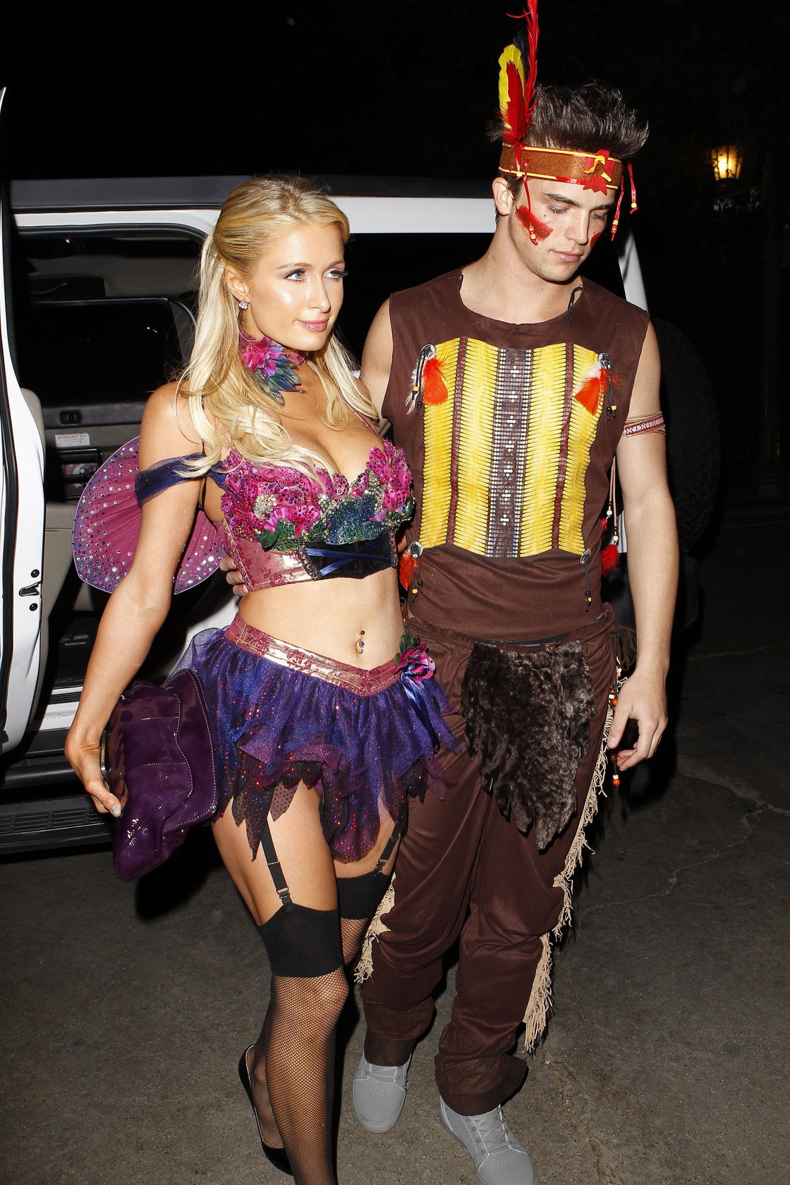 Paris Hilton at the Playboy Mansion Halloween Party in Los Angeles 10/27/12