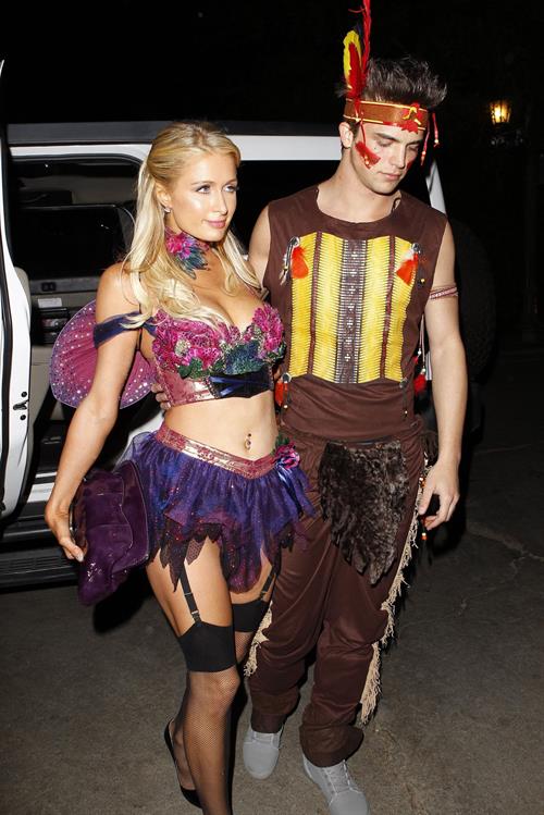 Paris Hilton at the Playboy Mansion Halloween Party in Los Angeles 10/27/12