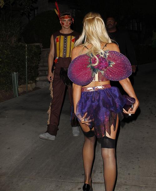 Paris Hilton at the Playboy Mansion Halloween Party in Los Angeles 10/27/12