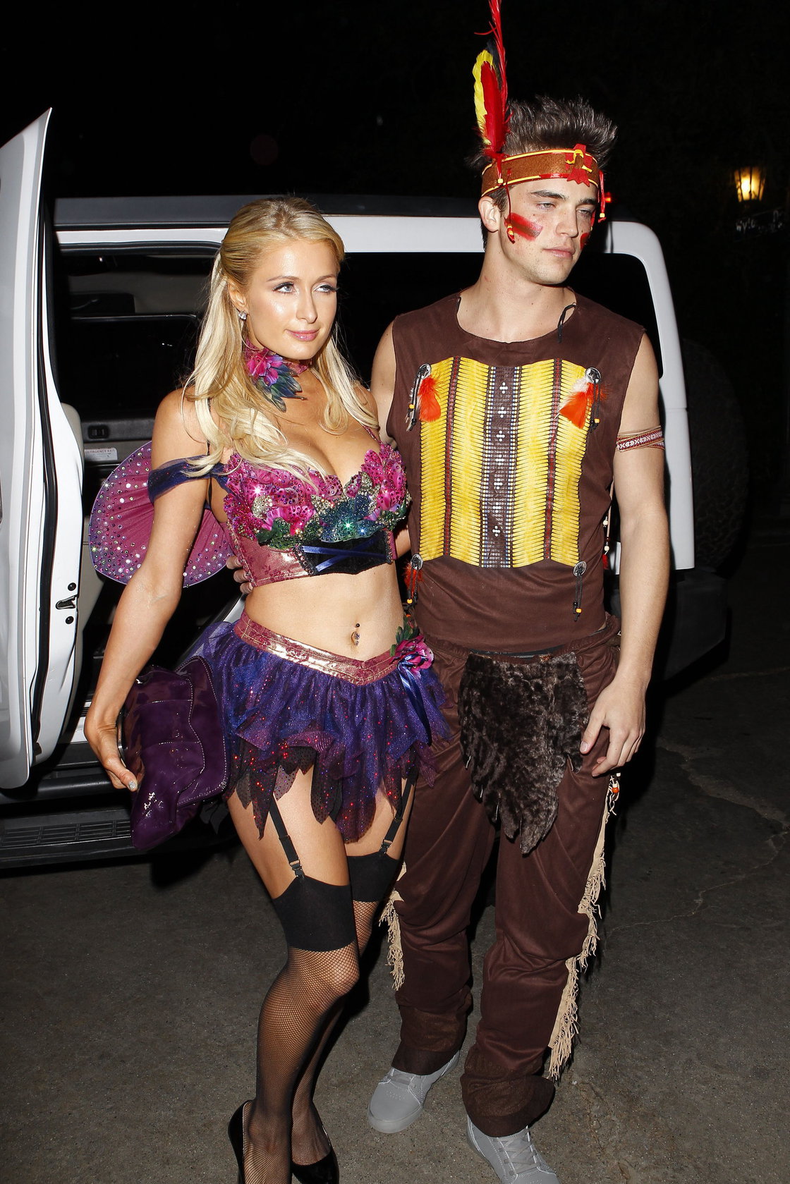 Paris Hilton at the Playboy Mansion Halloween Party in Los Angeles 10/27/12