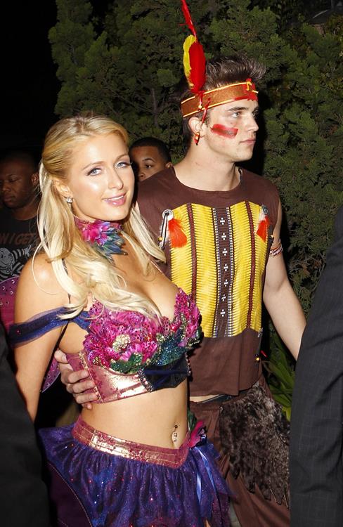 Paris Hilton at the Playboy Mansion Halloween Party in Los Angeles 10/27/12