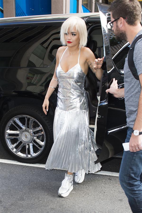 Rita Ora visiting Fox and Friends August 19, 2014