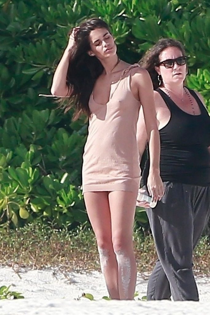 Sara Sampaioin Playa del Carmen, Mexico on December 17, 2017