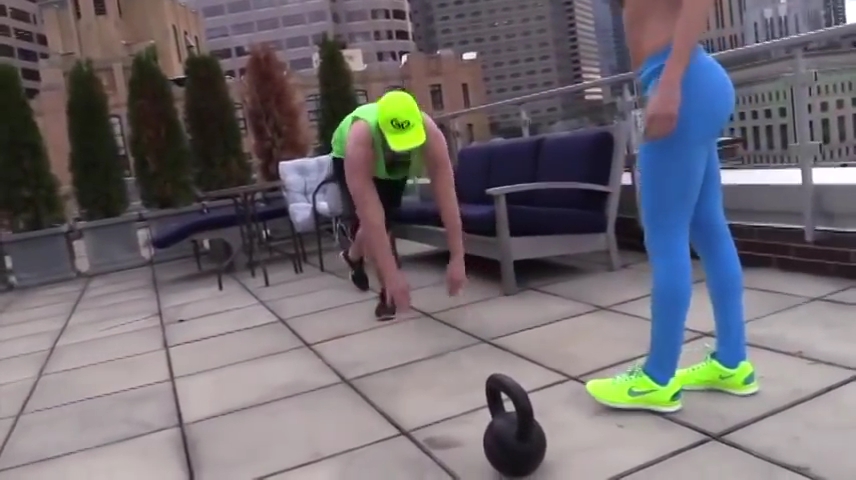 Jen Selter leads a workout