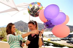 Agnieszka Radwanska celebration of her birthday during the BNP Parabas Open - March 6, 2014 