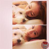 Lin Cai Ti taking a selfie