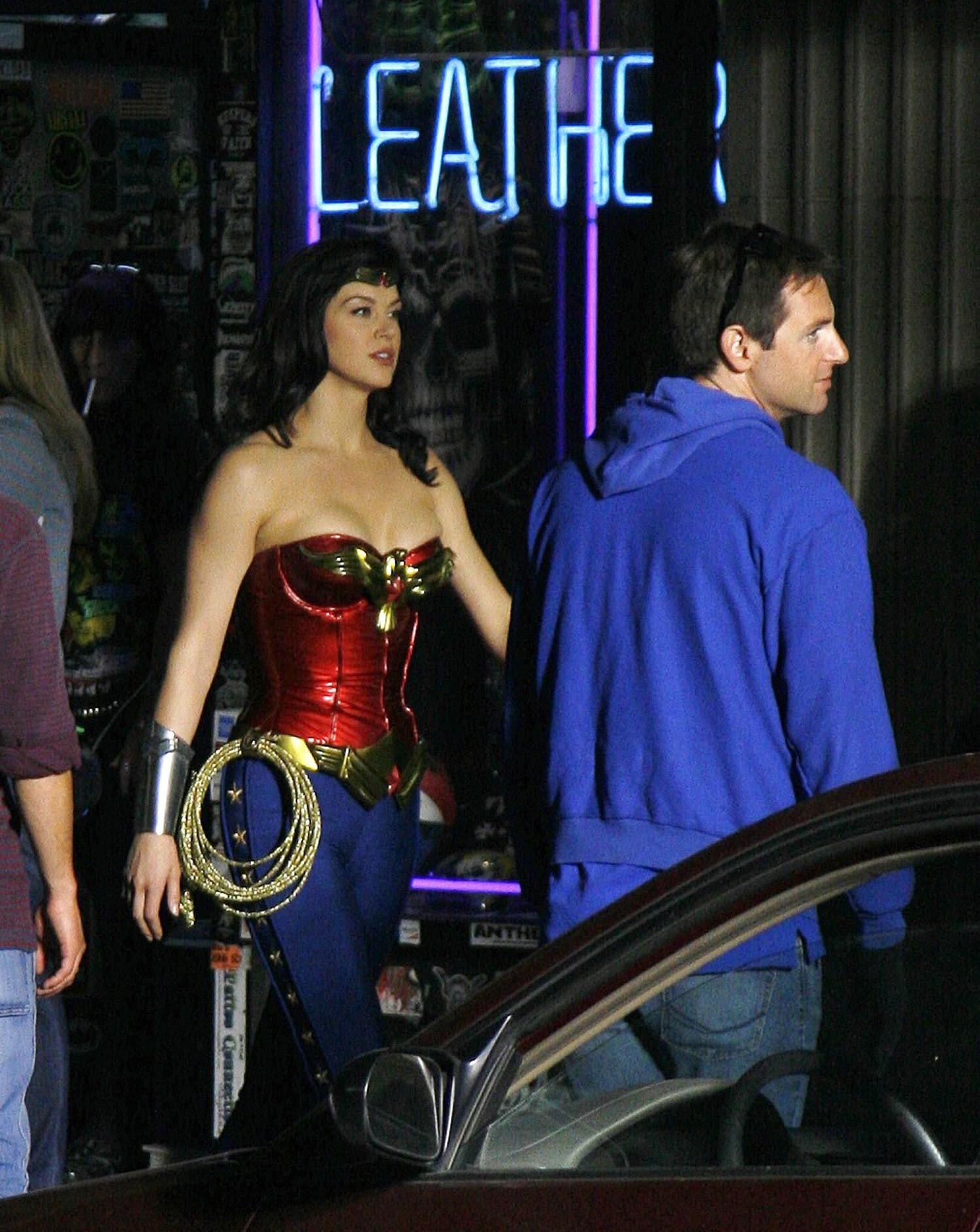 Adrianne Palicki on Wonder Woman set 3/31/2011 