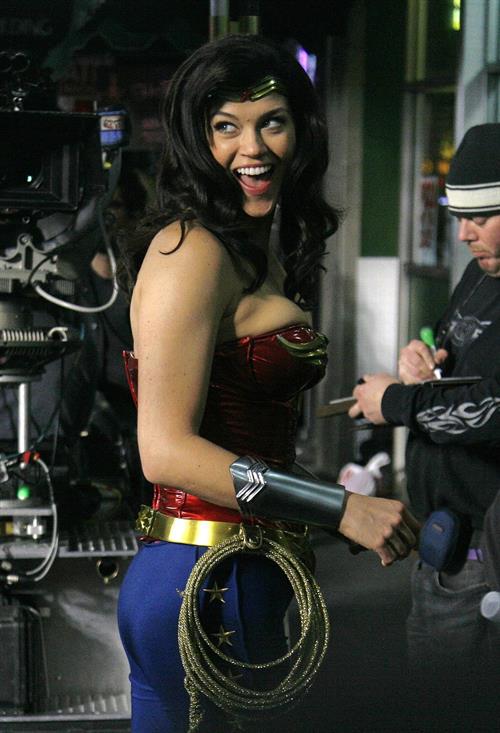 Adrianne Palicki on Wonder Woman set 3/31/2011 