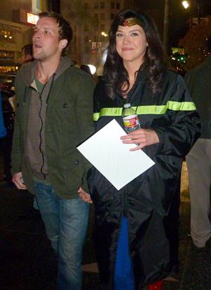 Adrianne Palicki on Wonder Woman set 3/29/2011 