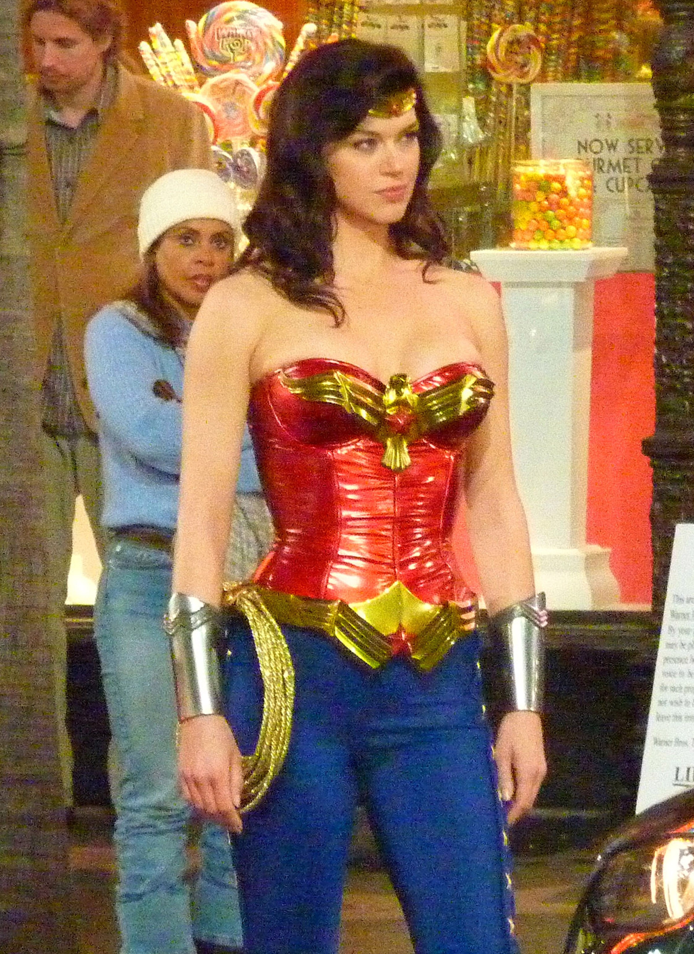 Adrianne Palicki Pictures Adrianne Palicki on Wonder Woman set 3/29/2011