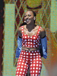 Alexandra Burke on the beach in Weston Super Mare 1/7/2012