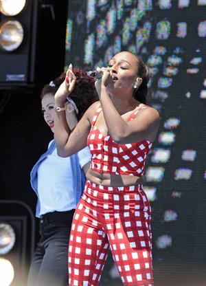 Alexandra Burke on the beach in Weston Super Mare 1/7/2012