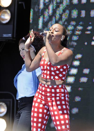 Alexandra Burke on the beach in Weston Super Mare 1/7/2012