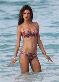 Alessandra Ambrosio in a bikini for a Victoria's Secret photo shoot on July 22, 2010 in St. Barts