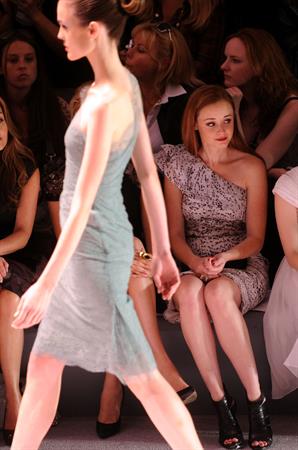 Alexis Bledel Monique Lhuillier Spring 2011 fashion show on September 13, 2010