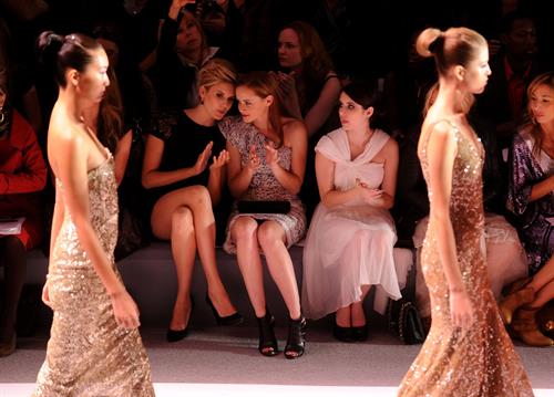 Alexis Bledel Monique Lhuillier Spring 2011 fashion show on September 13, 2010