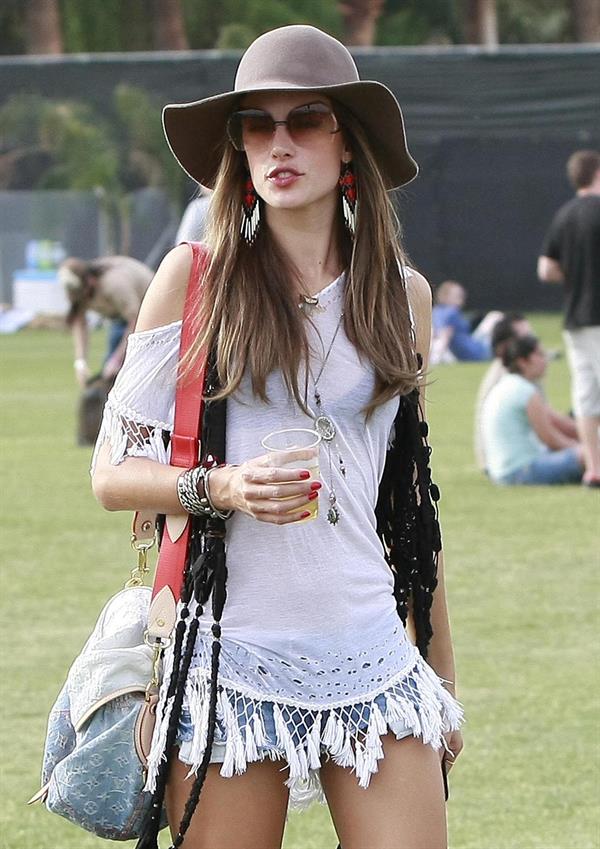 Alessandra Ambrosio at day 2 of the Coachella Music and Arts Festival in Indio on April 18, 2010 