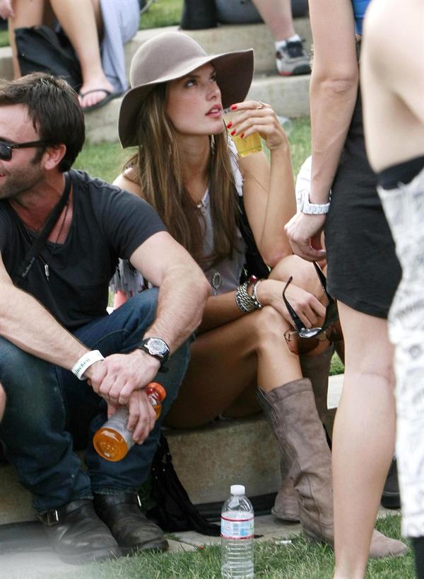 Alessandra Ambrosio at day 2 of the Coachella Music and Arts Festival in Indio on April 18, 2010 