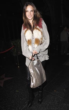 Alessandra Ambrosio arrives at Beso restaurant in West Hollywood on December 3, 2010