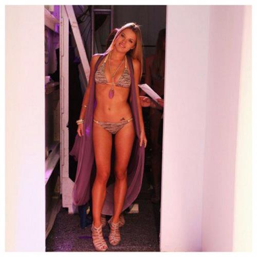 Melanie Ribbe in a bikini